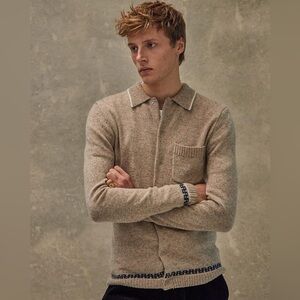 Percival  Pablo RSW Wool Cardigan Sweater Polo Shirt
